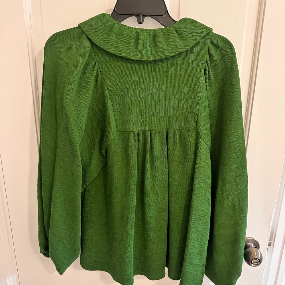 Emily McCarthy Green Corduroy Top - Picture 3 of 3